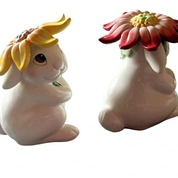 EUC Fitz & Floyd Bunny Salt and Pepper Shaker Set - Picture 5 of 6